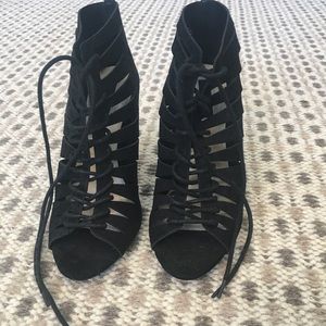 Forever 21 black strappy heels.